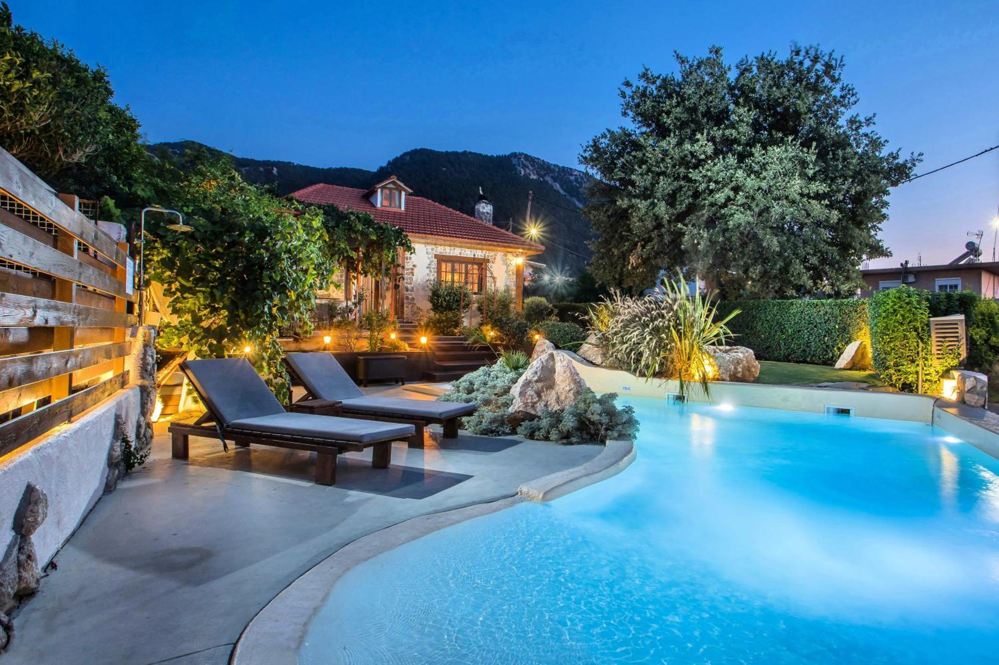 Old Nest House Villa Salakos ภายนอก รูปภาพ
